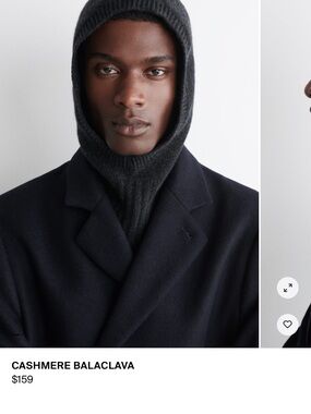 COS Cashmere Balaclava in Black